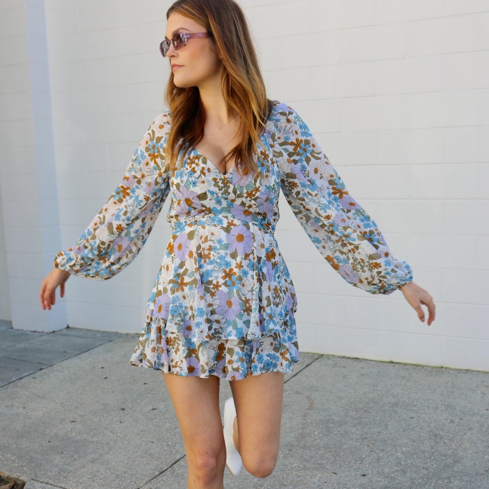 Floral Tie Back Romper